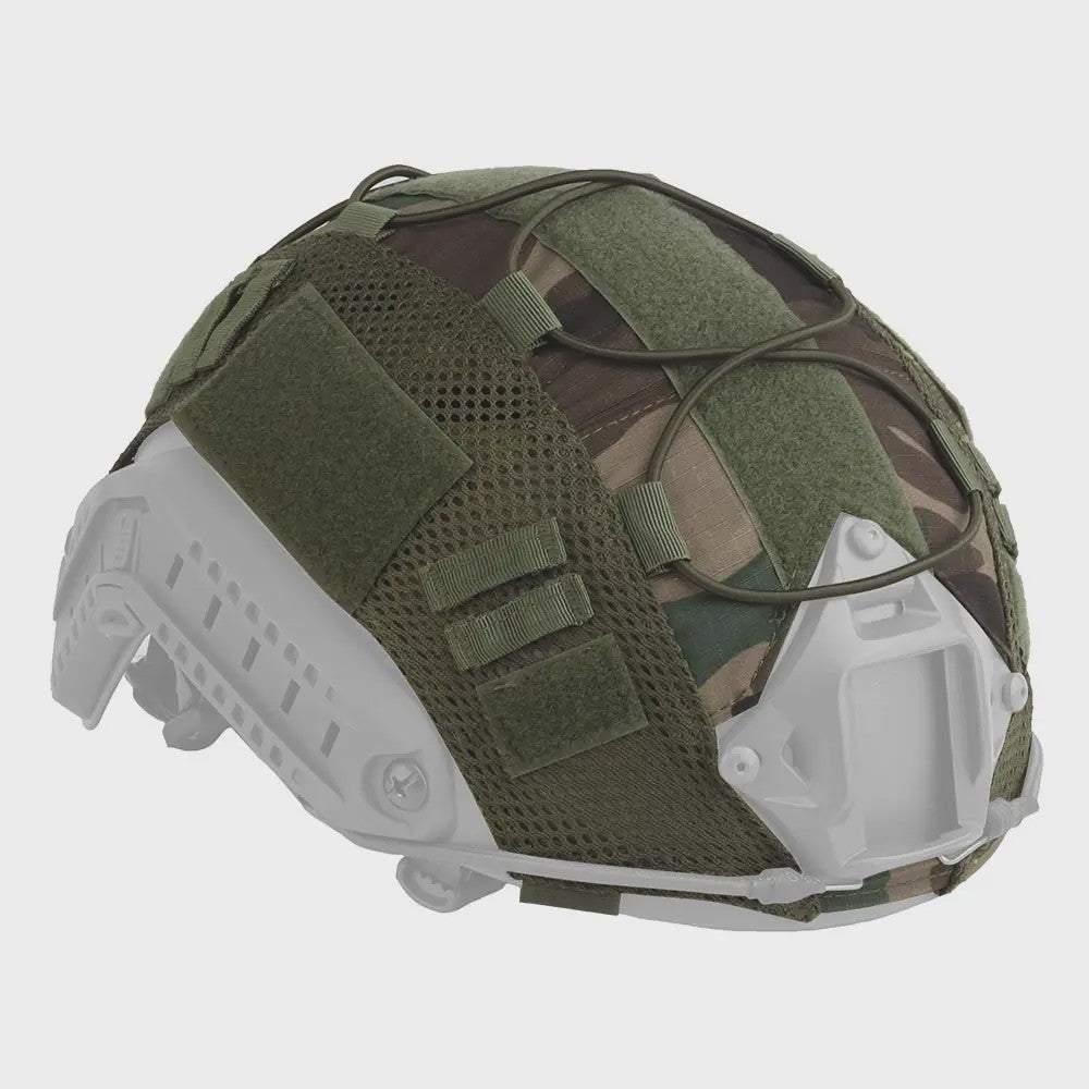 Tactische Helm Cover met Elastisch Koord voor Fast Helm - Airsoft & Paintball Camouflage