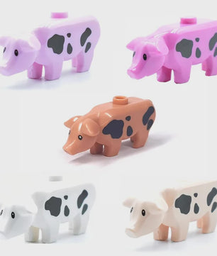 Bouwstenen Dierenpark Scene - Katten, Honden, Vogels, Varkens & Meer - DIY Speelgoed Bakstenen