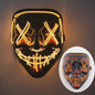 Verlicht LED Neon Purge Masker met Fiber Optic Handschoenen - Halloween & Feest
