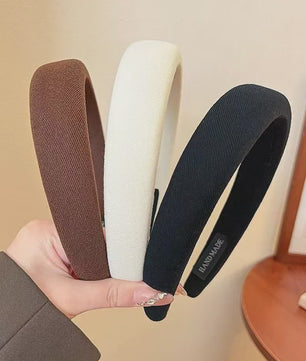 Modieuze Dames Hoofdband - Zachte Sponge Band voor Gezichtswas & Stijl