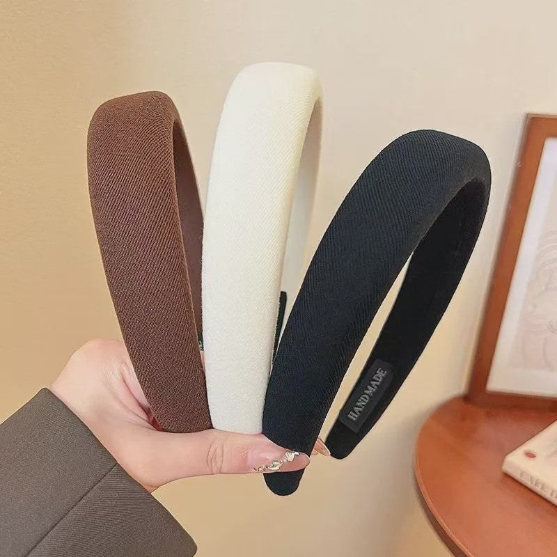 Modieuze Dames Hoofdband - Zachte Sponge Band voor Gezichtswas & Stijl