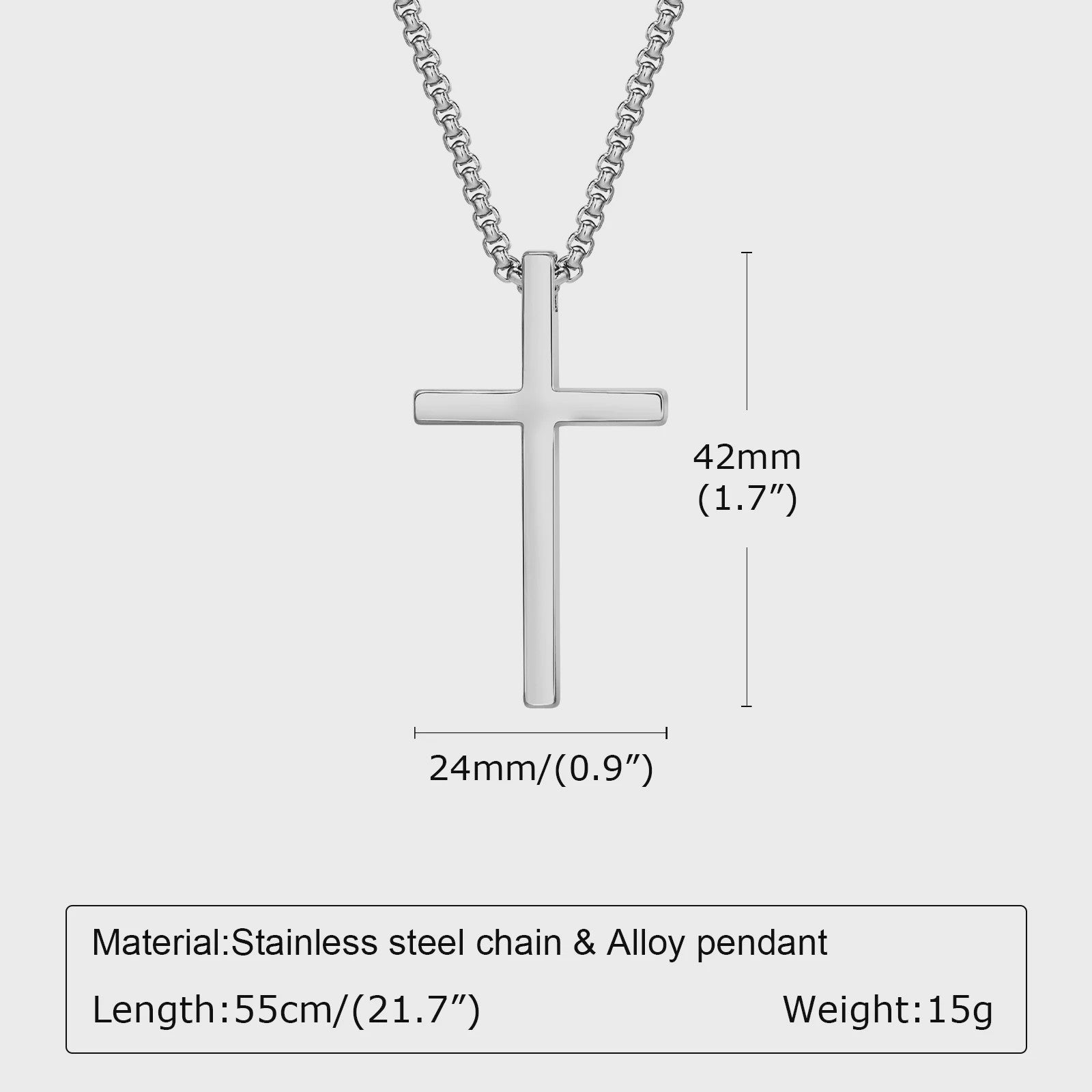 Heren RVS Kruis Ketting met Jezus Hanger - Religieuze Christelijke Sieraden
