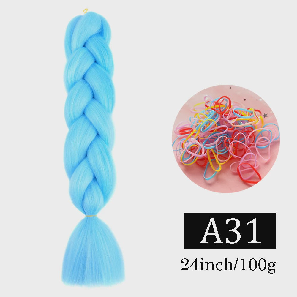 24 Inch Jumbo Braids Haarverlenging - Synthetisch Vlechtkapsel met Ombre Kleuren