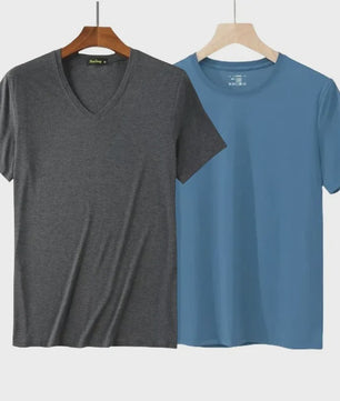 2-Pack Bamboe Fiber T-shirts Heren - Ronde Hals, Korte Mouw, Ademend & Zweetabsorberend