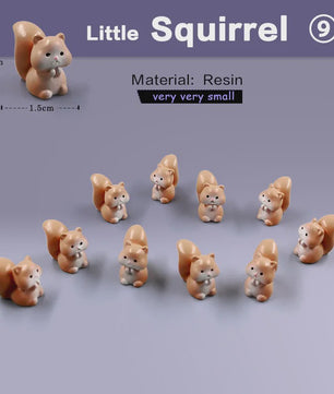 Set van 10 Miniatuur Dierenfiguren: Tuin, Sprookjes & Decoratie