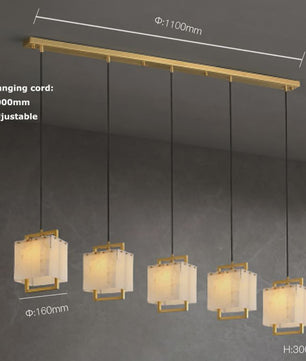 Luxe Marmer LED Kroonluchter Goud/Chroom - Dimbaar