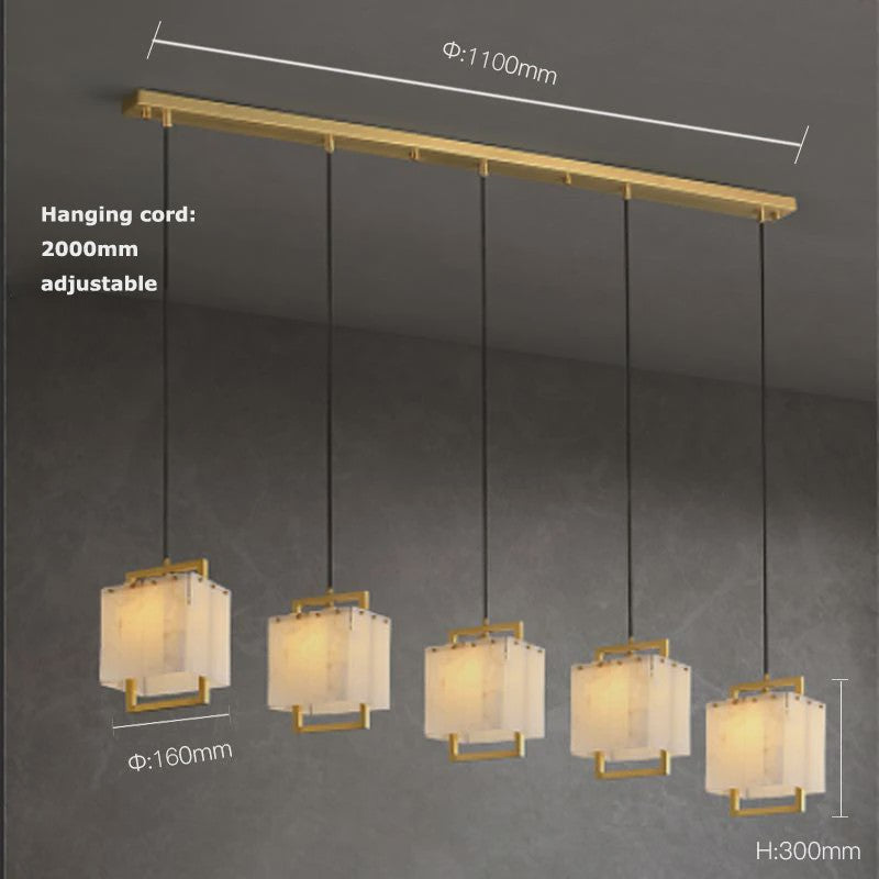 Luxe Marmer LED Kroonluchter Goud/Chroom - Dimbaar