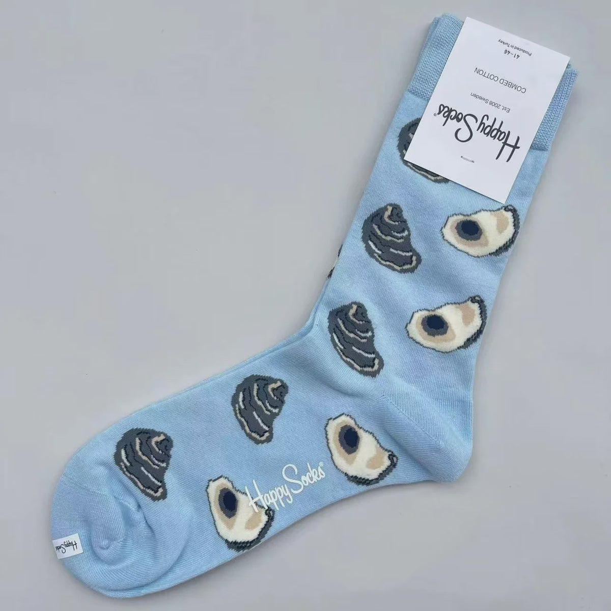 Happy Socks Heren Mid-tube Sokken - Pure Katoen, Klassiek Comfort - Maat 41-46