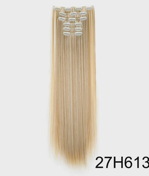 Synthetische Haarverlenging Set: 6 Delen Clip-in Extensions 60cm Lang & Steil