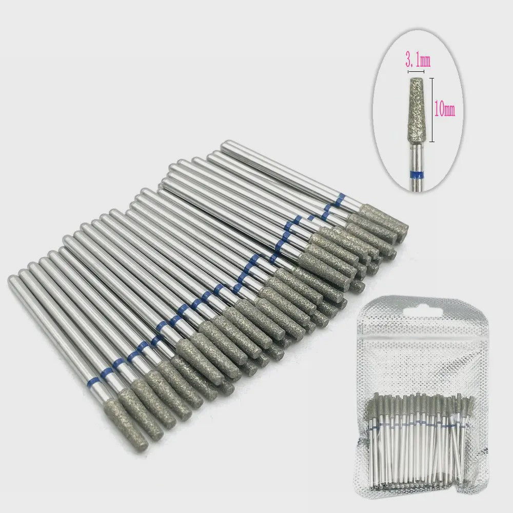 50 Stuks Diamant Freesjes Set - 2.35mm Schacht voor Nagel- en Tandheelkundig Gebruik