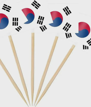 100x Mini India Vlaggetjes op Houten Prikkers - Ideaal voor Cupcakes, Cocktails & Feestdecoratie