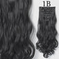 24 Inch Clip-in Haarverlenging - 7 Delig Set met 16 Clips - Synthetisch Recht Haar (Blond & Zwart)