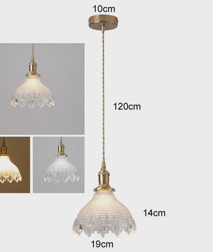 Koperkleurige Glazen Hanglamp - Stijlvolle LED Plafondlamp voor Woonkamer, Slaapkamer & Keuken