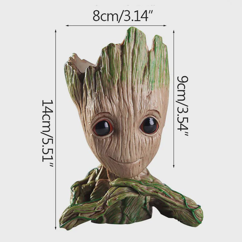 Groot Plantenpot & Decoratief Figuur - Leuke Woondecoratie