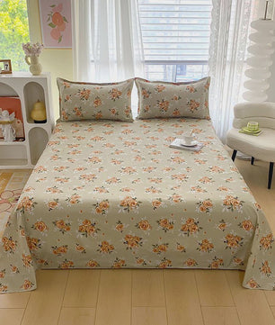 Rood Bloemenprint Top Sheet - Diverse Maten - 150x200 cm