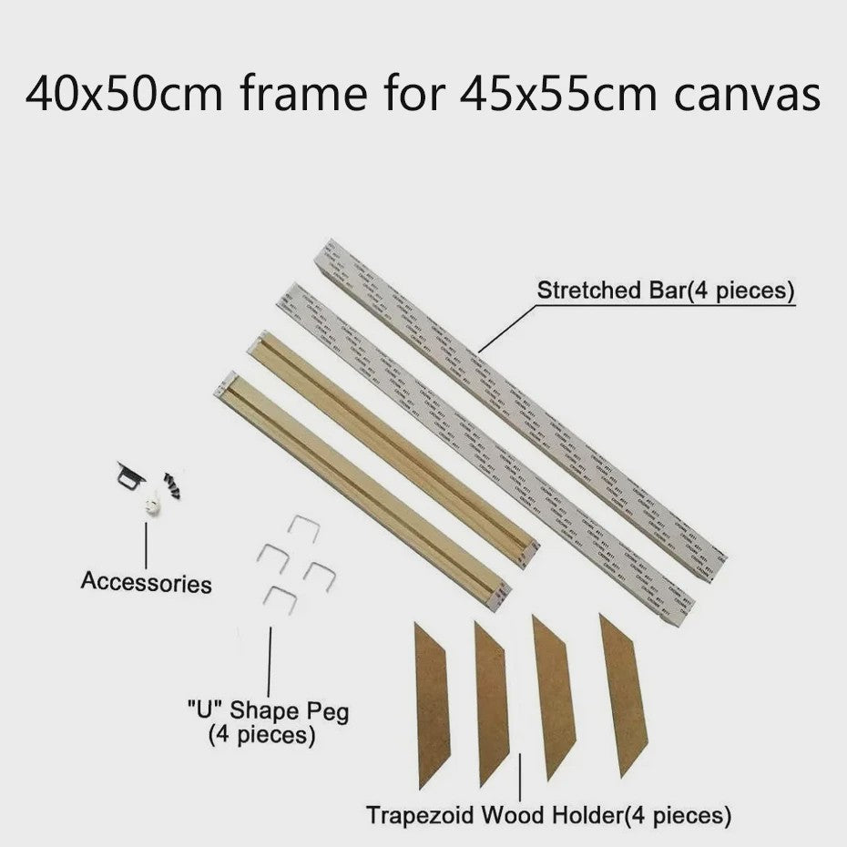 Moderne Houten Canvas Frame - 24 Maten voor Foto, Olieverf & Diamond Painting