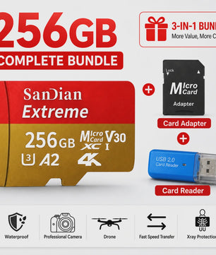 Snelle 128GB Micro SDXC Kaart - Opslag voor Camera, PC, Mac & Meer