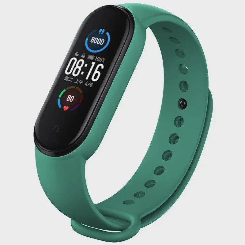 Siliconen Polsband voor Xiaomi Mi Band 7, 6, 5, 4, 3 - Vervangend Bandje Smartwatch Accessoire