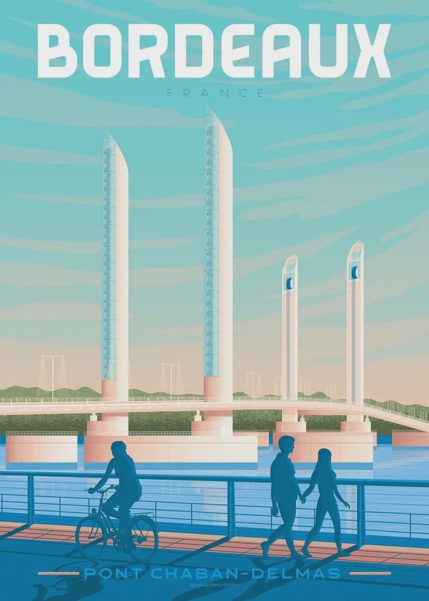 Nordic Canvas Poster: Kleurrijke Reisposters van Europese Steden - Parijs, Nice, Monaco