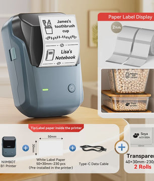 Niimbot B1 Draadloze Thermische Labelprinter - Ideaal voor Kleine Bedrijven, Huis & Cadeaus