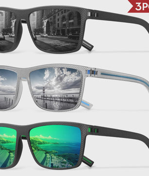 Designer Polarized Zonnebrillen Set voor Heren & Dames | UV400 Bescherming | Ideaal voor Buitenactiviteiten