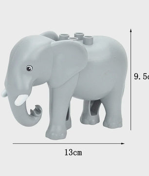 Grote Bouwstenen Dierenpark & Boerderij Figuren - Compatibel met Duplo