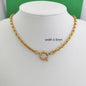 Gouden Roestvrij Stalen Ketting met Sailor Sluiting - Unisex Choker