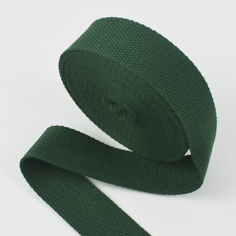 4 Meter Katoenen Band - 1.3mm Dikke Webbing voor Tassen, Riemen & DIY Projecten (20-50mm Breed)