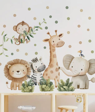 Schattige Bosdieren Muurstickers voor Kinderkamer, Babykamer & Peuterdecoratie - Vinyl Behang