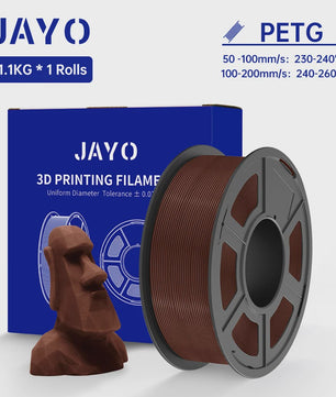 JAYO PETG 3D Printer Filament - 1.75mm Clear, 1.1kg, Hoge Taaiheid, Net Gewikkeld