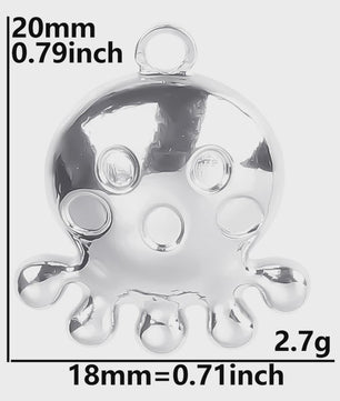 Set van 5 Zilverkleurige Stainless Steel Bedels: Ster, Maan, Zon, Vlinder, Roos & Ojo Turco