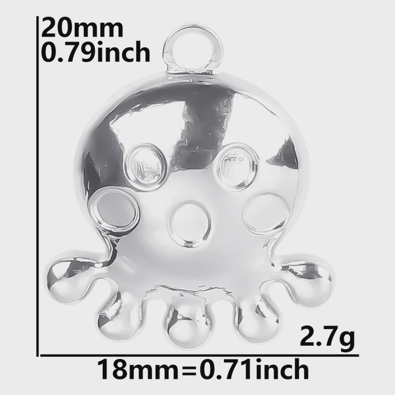 Set van 5 Zilverkleurige Stainless Steel Bedels: Ster, Maan, Zon, Vlinder, Roos & Ojo Turco