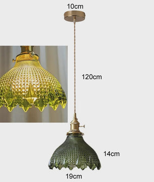 Koperkleurige Glazen Hanglamp - Stijlvolle LED Plafondlamp voor Woonkamer, Slaapkamer & Keuken