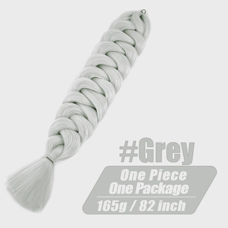 82 Inch Kanekalon Jumbo Braiding Hair - 165g Pre-Stretched Synthetisch Vlecht Haar voor Crocheten