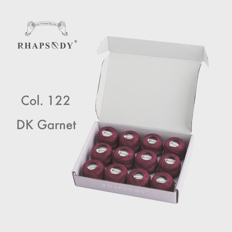 Rhapsody Pearl Cotton Garen Set - Maat 8 - 12 Bollen voor Haken, Borduren & Knutselen