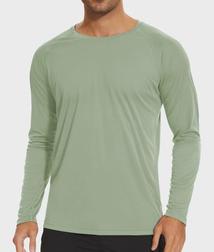 TACVASEN Heren UV-Bescherming T-shirt Lange Mouw - UPF 50+ Sneldrogend & Ademend