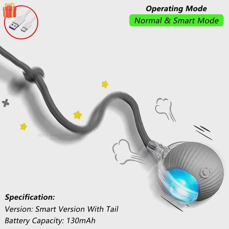 Interactieve Kattenbal Speelgoed - Automatisch Rollend, Oplaadbaar & Slim