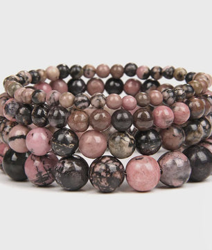 Handgemaakte Natuursteen Armbanden - Onyx & Agate Kralen - Yoga & Reiki Energie - Unisex 19cm