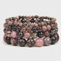 Handgemaakte Natuursteen Armbanden - Onyx & Agate Kralen - Yoga & Reiki Energie - Unisex 19cm