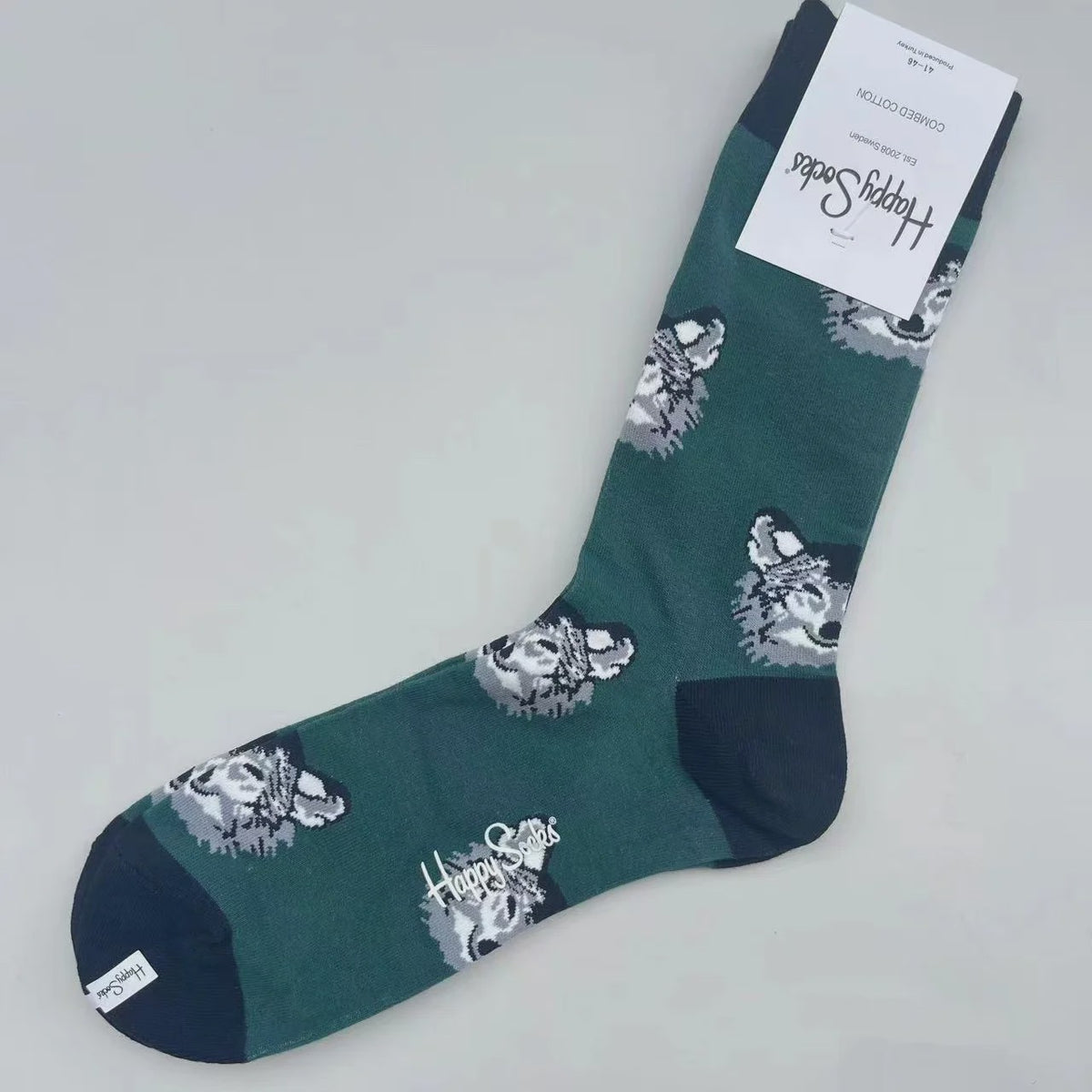 Happy Socks Heren Mid-tube Sokken - Pure Katoen, Klassiek Comfort - Maat 41-46