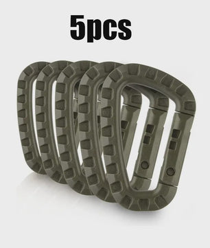 Tactische D-vormige Plastic Karabijnhaak - Set van 5, 10, 15 of 20 stuks - Outdoor & Camping Gear
