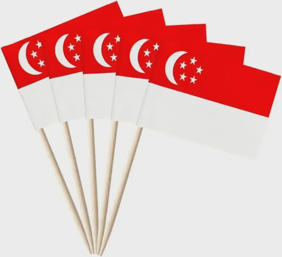 100x Mini India Vlaggetjes op Houten Prikkers - Ideaal voor Cupcakes, Cocktails & Feestdecoratie