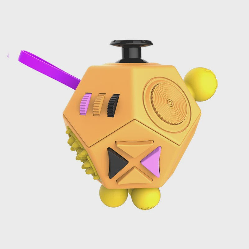 Fidget Cube & Dodecahedron: 6/12 Zijden Stressverlichter & Sensorisch Speelgoed