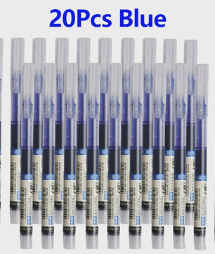 Set van 1-20x Gel Pen Zwart/Blauw/Rood - 0.5mm Naaldpunt voor Studenten & Kantoor