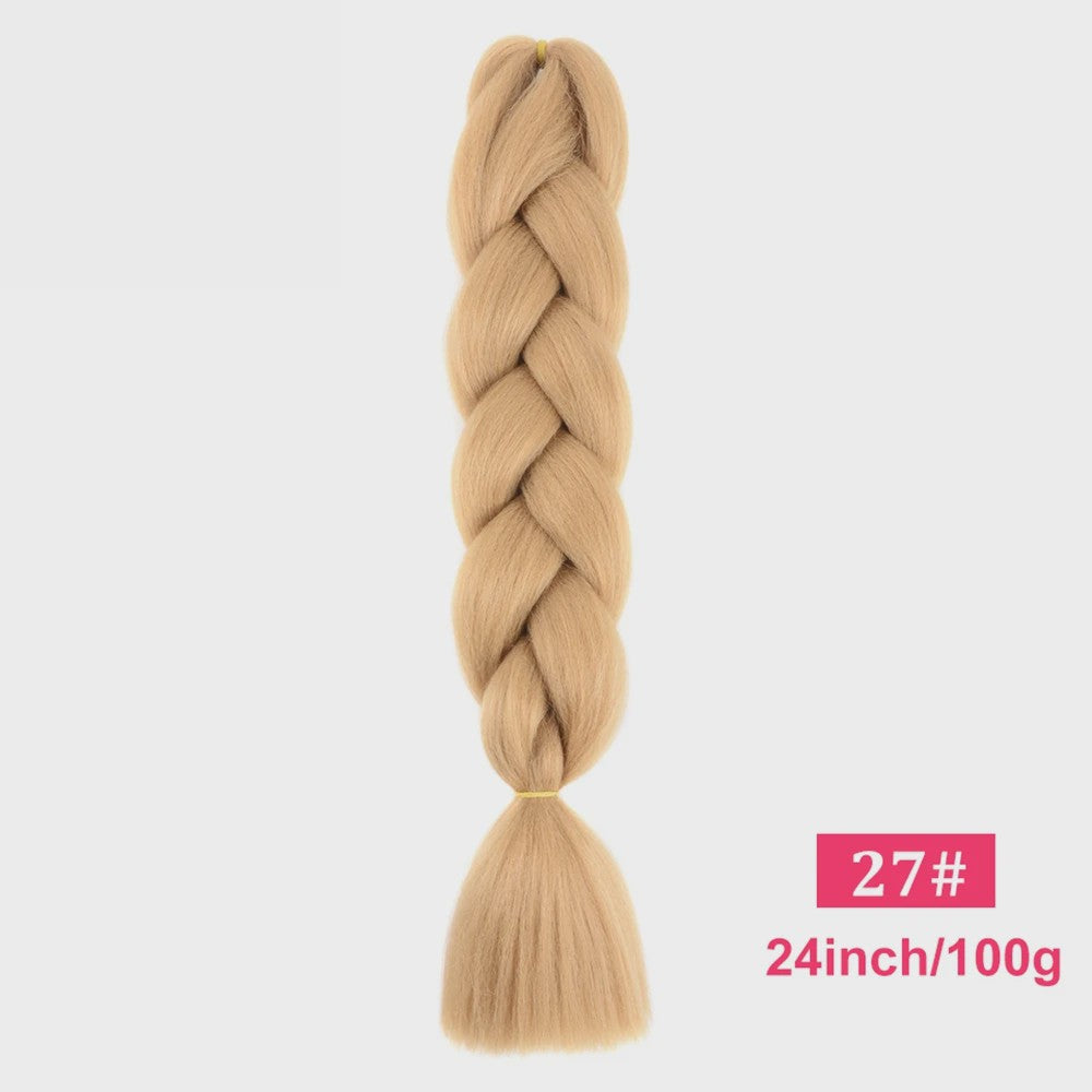24 Inch Jumbo Braids Haarverlenging - Synthetisch Vlecht Haar in Kleurrijke Tinten