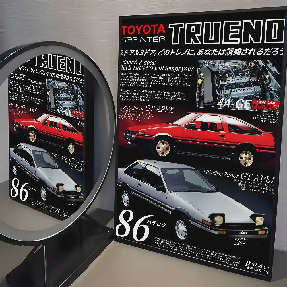 Initial D AE86 JDM Poster - Iconische Auto Kunst voor de Fan
