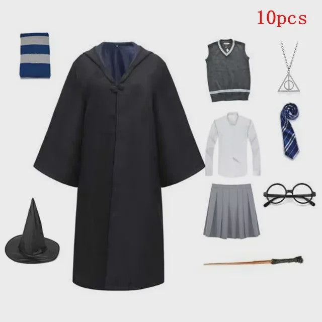 Harry Potter Cosplay Kostuum Set - Volwassenen & Kinderen - Gryffindor & Slytherin