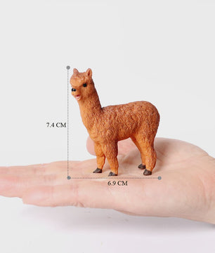 Realistische Alpaca & Kameel Figuren Set - Handgeschilderd, Educatief Speelgoed