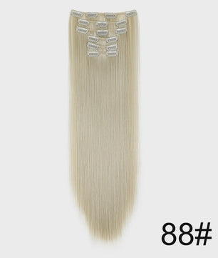 Synthetische Haarverlenging Set: 6 Delen Clip-in Extensions 60cm Lang & Steil
