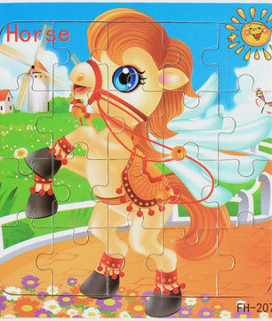 Houten 3D Puzzel Set - 20 Stuks - Dieren & Voertuigen - Educatief Montessori Speelgoed voor Kinderen 3-6 Jaar